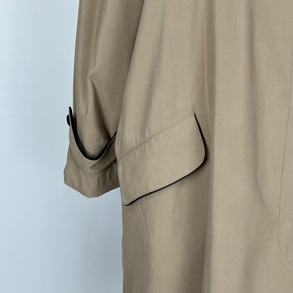 Anne Klein Womens Plus Tan Trench Coat Removable Liner Velvet Collar size 24 - Picture 5 of 16